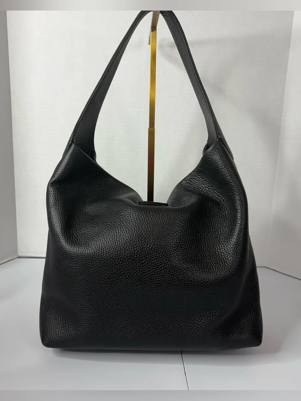 Dooney & Bourke Black Leather Shoulder Hobo Bag with Silver Hardware EUC